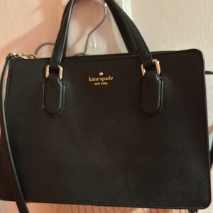 Kate Spade Black Satchel with Gold Hardware